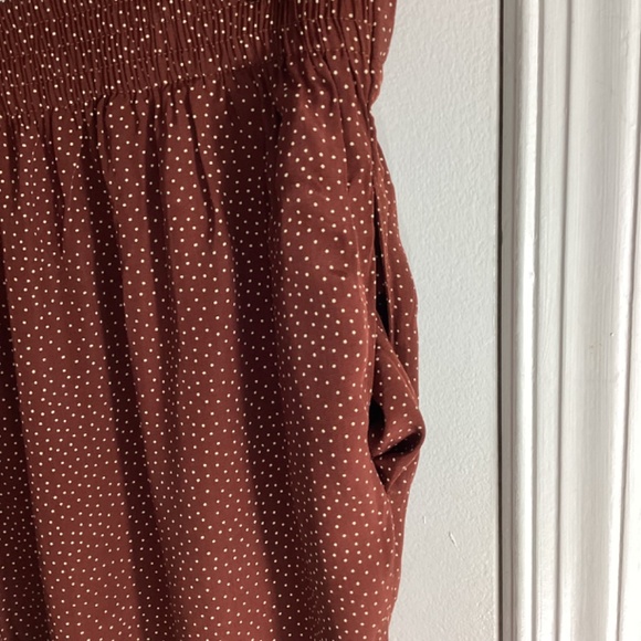 VINTAGE KENNETH MITCHELL WOMAN PLUS 24W RAYON BROWN PANTS WITH TINY POLK… - Picture 6 of 10